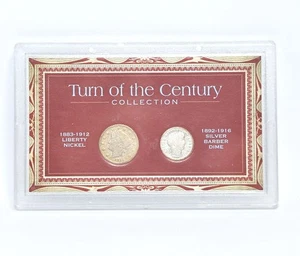 Turn Of The Century Collection 1912 Liberty Nickel 1910 Silver Barber Dime Set - Picture 1 of 2