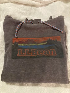 L.L Bean Maine Women’s Long Sleeve Gray Hooded Lightweight Sweatshirt Sz: XS REG - Picture 1 of 15