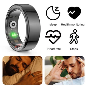#R02 Smart Ring IP68 & 5ATM Waterproof Tracker for Android for IO-S (Black 10) - Picture 1 of 12