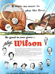 Wilson Sports Equipment Ad 1951, Ted Williams, Jack Kramer, Patty Berg - Bild 1 von 1