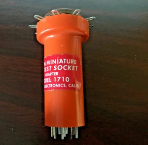 Vintage Pomona 10 Pin Tall Test Socket Adapter Model 1710 for Vacuum Tubes - Picture 1 of 4