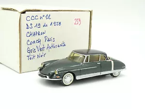 Ccc Resina 1/43 - Citroen Ds 19 Chapron 1958 Coach Parigi Verde E Nera - Foto 1 di 3