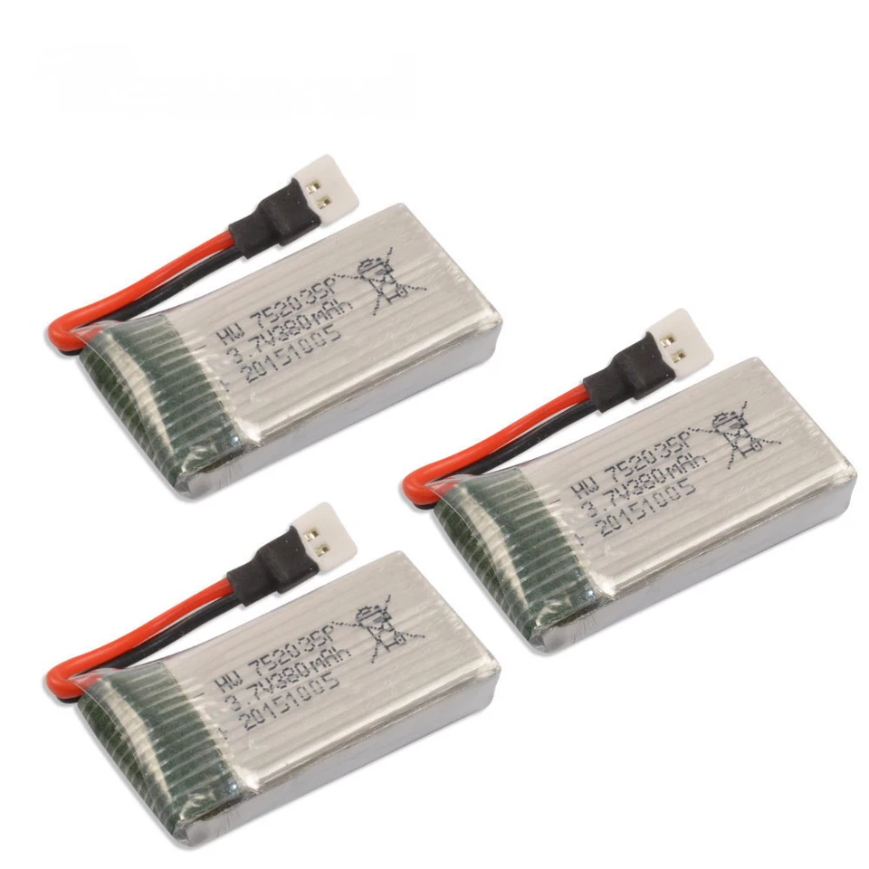 3x Lipo Akku 380mAh 1s 3,7V 25C für Hubsan X4  Galaxy Visitor Walkera Ladybird  - Bild 1 von 1
