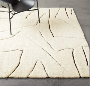 Handgeknüpfter Woll-Orientteppich Elfenbein Teppich für Wohnzimmer Büro & Wohndeko - Bild 1 von 4