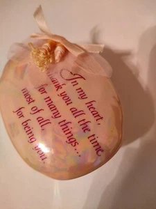 Marmoriertes Porzellan "Feelings of the Heart" Schmuckkästchen marmoriert rosa und blau. - Bild 1 von 8