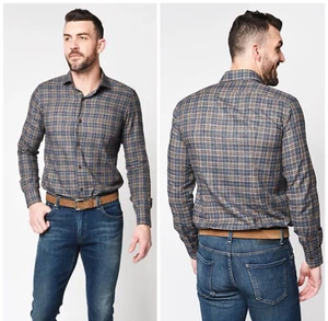 NWT ELEVENTY Platinum $395 Men’s Check Sport Classic Plaid Shirt Size: XXL - Picture 1 of 7
