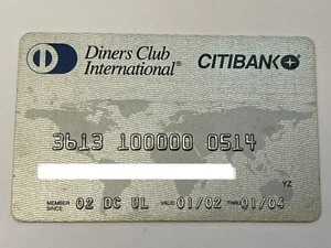 Tarjeta de Crédito Diners Club International Citibank Grecia Expiración 2004 Diseño de Mapa Mundial - Imagen 1 de 2