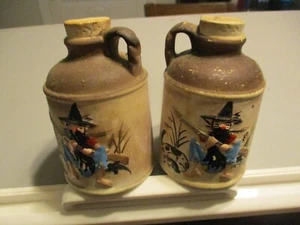 Original Hillbilly with gun & moonshine whiskey dog salt & pepper shaker ceramic - Picture 1 of 9