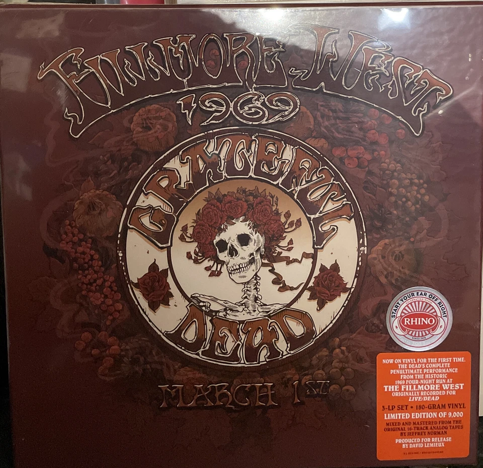 🔥Fillmore West by Grateful Dead San Francisco Jan- 1969 Vinyl🔥 Foto 1 de 1