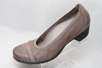 Abeo Mia Heels Pump Women's 7N NARROW Taupe Leather Arch Support Slip-On Comfort - Image 1 of 4