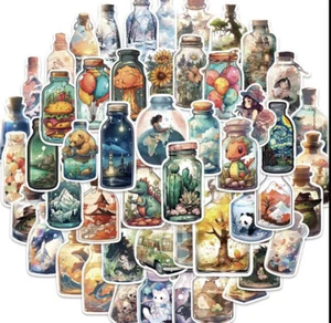 10 pegatinas de cuento de hadas mundo en un tarro - álbum de recortes, diario, tarjetas y manualidades hágalo usted mismo - Imagen 1 de 9