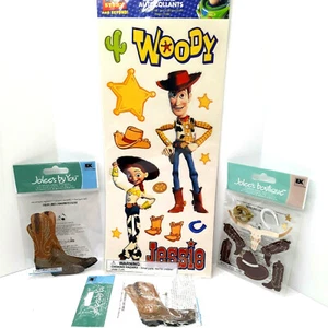 Adesivi Toy Story album di ritagli cowboy cowgirl stivali legno stella cappello ferro di cavallo NUOVO - Foto 1 di 12