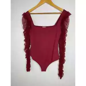 Intimately by Free People Must be love bodysuit wine size S - Picture 1 of 10