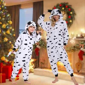 Dalmatian Dog One-piece Pajama Family Parent-child Homewear Christmas Costume - Picture 1 of 20