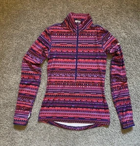 Nike Pro Womens HyperWarm 1/2 Zip Size S Dri-Fit Pullover Thumb Holes 685681-696 - Picture 1 of 7