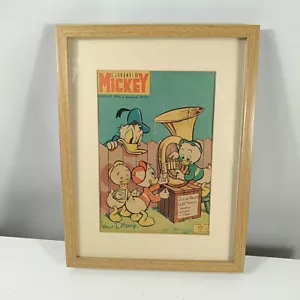 Mickey Mouse Comic Authentic Framed 1960s Le Journey De Mickey - Picture 1 of 9