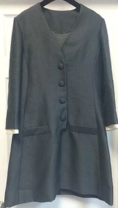 BOB BUGNAND For SAM Friedlander Grey Handmade Dress Sz 8 - Picture 1 of 12