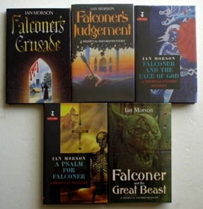 LOT of 1st 5 Falconer Medieval Mysteries, 1st Ed HC/DJ's, 1 SIGNED, Ian Morson - Picture 1 of 4