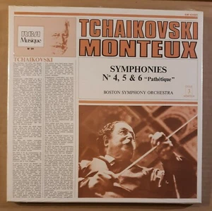Tchaikovsky Monteux Symphnies No 4,5 & 6 "pathetique" 3 LP Box BSO French SEALED - Picture 1 of 3