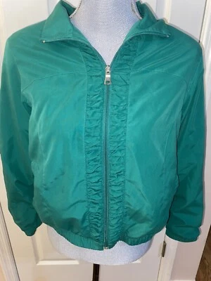 Napa Valley Petite Green Windbreaker Zip Up Jacket Size Petite Small - Image 1 of 4