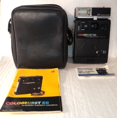 Estuche para cámara Polaroid película instantánea Kodak COLORBURST 50 de colección ITT Magicflash manual Foto 1 de 4