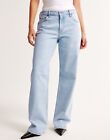 Abercrombie and Fitch Curve Love Low Rise Baggy   Jean Light Wash Size 32/14R