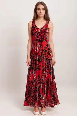 Johnny Was Red Bias 花卉长裙 C36524BO — 第 1/4 张图片