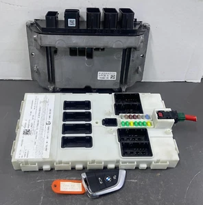 OEM BMW X1 F48 2016 B38A ENGINE CONTROL UNIT ECU SET DME 8674258 USED - Picture 1 of 16