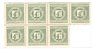 GB Scotland L&NER(NB) RAILWAY Letter Stamp BLOCK{7} 4d NORTH BRITISH Mint RS37 - Picture 1 of 9