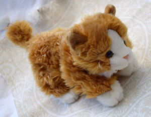 Vintage 2000 Toys-R-Us Animal Alley Fluffy Orange Cat 12" Plush Toy Kitty