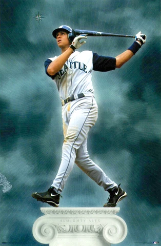 Alex Rodriguez ALMIGHTY ALEX Seattle Mariners 1999 Original 23x35 POSTER Cover