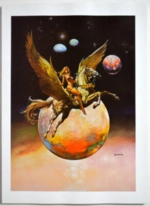 Boris Vallejo Art Print - GOLDEN WINGS Ballentine / Del Rey Books 1978 - Picture 1 of 1