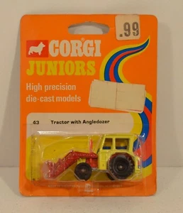 1973 Diecast 3303 Massey Ferguson Tractor Angledozer 2.75" Car #43 Corgi Juniors - Picture 1 of 3
