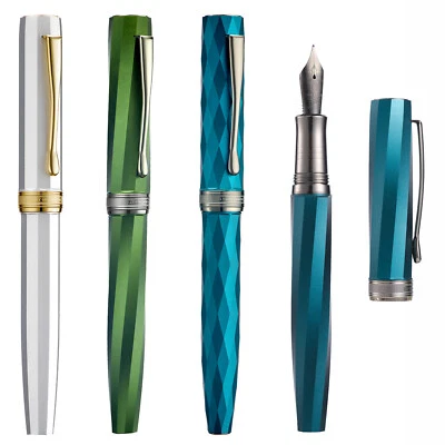 Hongdian N11 Fountain Pen EF/F Nib &Converter, Polygonal Aluminum Alloy Gift Pen - Image 1 of 4