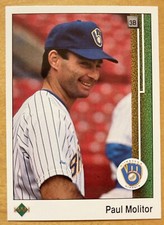 Paul Molitor 1989 Upper Deck 1st Edition #525 Milwaukee Brewers HOF Star Mint