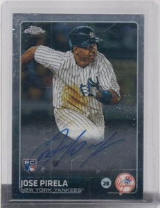 JOSE PIRELA ROOKIE AUTO 2015 TOPPS CHROME BASEBALL - Picture 1 of 2