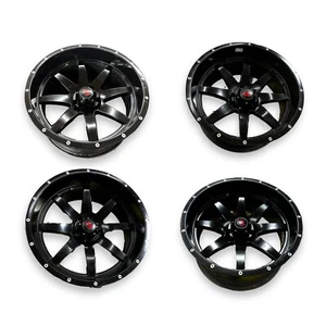 Set 4 Havok H112 Ford F250 F350 Rim Wheels 20X10 -24 Offset Off Road Black - Picture 1 of 24