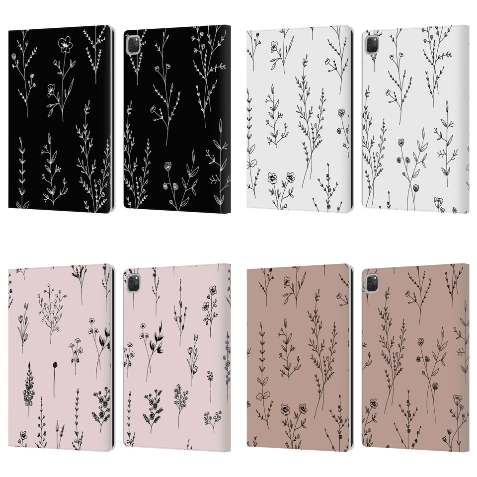 FUNDA BILLETERA LIBRO CUERO FLORES SILVESTRES ILUSTRACIÓN ANÍS OFICIAL PARA APPLE iPAD Foto 1 de 4