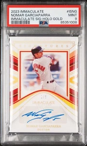 2023 Panini Immaculate Nomar Garciaparra Holo Gold Auto Autograph 1/5 PSA 9 - Picture 1 of 2