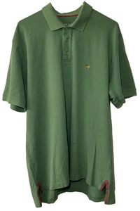 Orvis Mens Size Large Short Sleeve Polo Shirt Green Collared Casual Golf Active - Picture 1 of 6