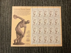 USPS SC# 3087 sheet of Atlanta CENTENNIAL OLYMPIC GAMES  20 32 cent stamps MNH - Picture 1 of 1