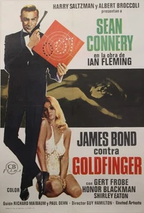 "GOLDFINGER" Spanisches Poster 1975 (Sean CONNERY, Honor BLACKMAN) - Bild 1 von 1