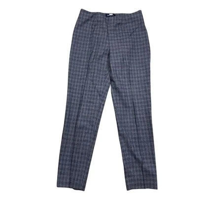 Piazza Sempione Women's Gray Check Plaid Honia Dress Pants Size 6 Wool Italy - Image 1 of 4
