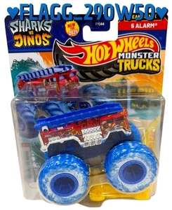 SHARKS Vs DINOS Hot Wheels Monster Trucks 5 ALARM Team Shark 2025 **READ** - Picture 1 of 1