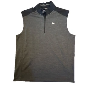 Nike Golf Tour Performance Dri Fit 1/4 Zip Vest Gray Mens XL 585775-032 - Picture 1 of 9
