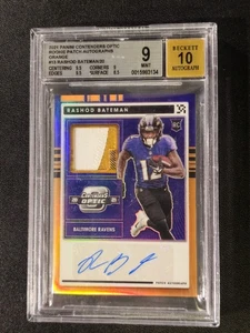 2021 Panini Contenders Optic  PATCH AUTO ORANGE #RPA-RBA Rashod Bateman #04/20🔥 - Picture 1 of 5