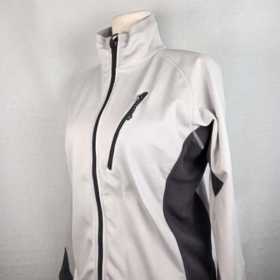 Pearl Izumi Thermal Cycling Jersey Women's L Gray & Black Fleece Lined Softshell - Image 1 of 4