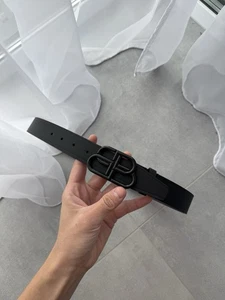 Balenciaga Intertwining Twin-B Leather Belt Size 105 - Picture 1 of 8