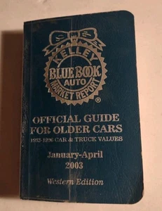 Kelley Blue Book Official Guide for Older Cars Jan- April 2003 Western Edition. - Picture 1 of 8