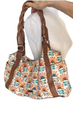 Relic Double Braided Shoulder Bag Sunflower Floral Braided Canvas Bag Purse - Image 1 of 4